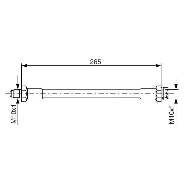 Bosch 1 987 476 244 - Tubo Freno Oe 4477793 Per Ducato, Espace Ii (J)-image
