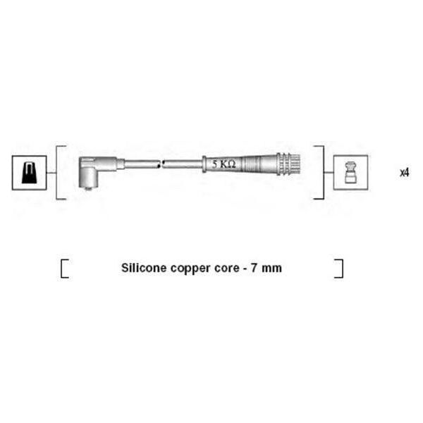 Magneti Marelli 941095790617 - Set Di Cavi Candela Oe 7760523 Per Brava, Bravo, Marea-image