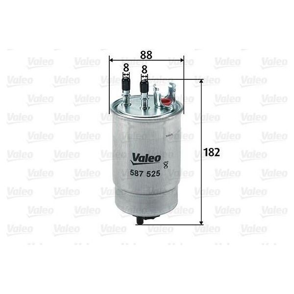 Valeo 587525 - Filtro Carburante Oe 46531688 Per Doblo, Palio, Punto, Strada-image