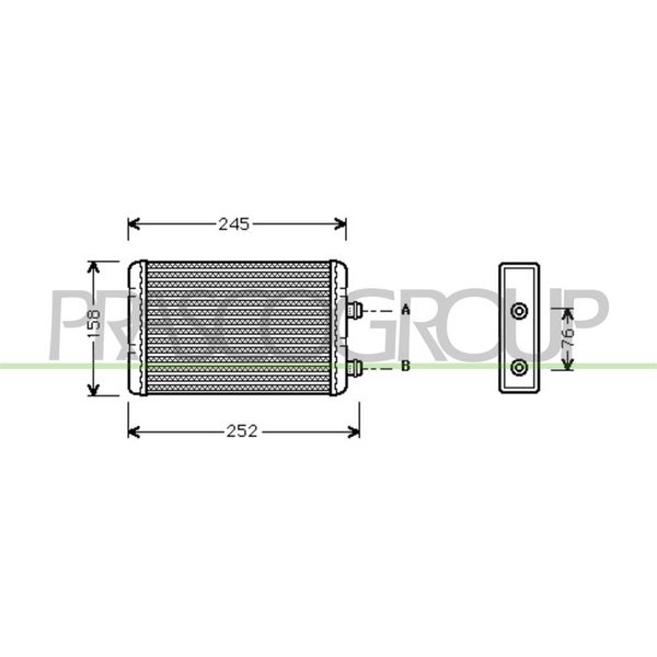 Prasco FT133H001 - Oe 46722928 Scambiatore Di Calore, Riscaldatore Per Doblo, Idea, Punto-image