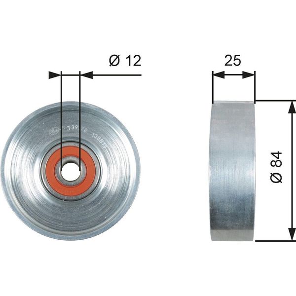 Gates T39178 - Spannolinamento Oe 11925 4F115, Cuscinetti Per Almera Ii (N16), Almera Tino (V10), Primera (P11), Primera (P12)-image
