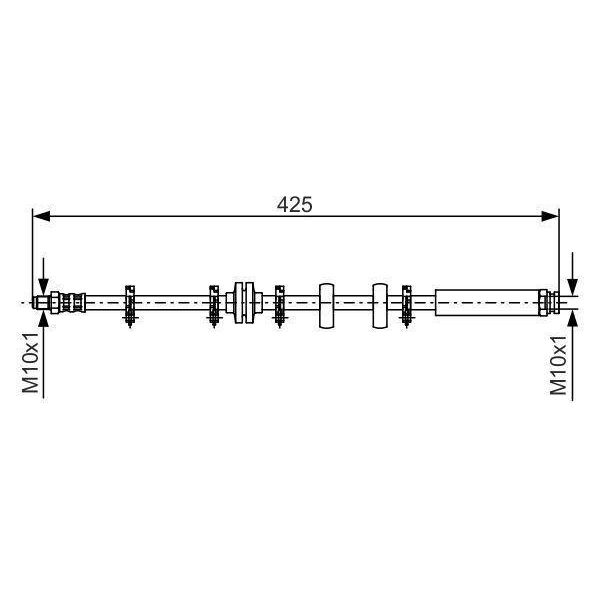 Bosch 1 987 476 636 - Tubo Freno Oe 46423178 Per Barchetta, Punto-image