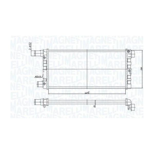Magneti Marelli 350213185200 - Oe 46405843 Radiatore, Raffreddamento Motore Per Seicento-image