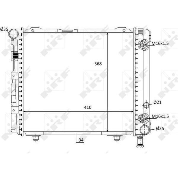 Nrf 59103 - Oe 1245005903 Radiatore, Raffreddamento Motore Per Classe E (W124), Classe E (A124), Classe E (C124), Classe E (S124)-image