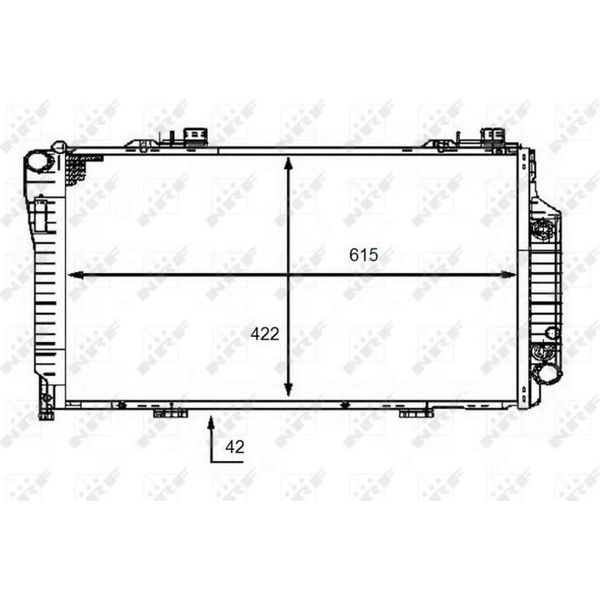 Nrf 58483 - Oe 2025006403 Radiatore, Raffreddamento Motore Per Classe C (W202), Classe C (S202)-image