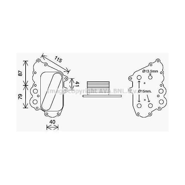 Prasco MS3713 - Radiatore Olio Oe 6401800565 Per Classe A (W169), Classe B (W245)-image