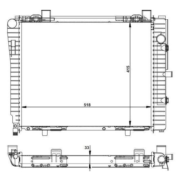 Nrf 50593 - Oe 2025005103 Radiatore, Raffreddamento Motore Per Classe C (W202), Classe C (S202), Clk (C208), Clk (A208)-image