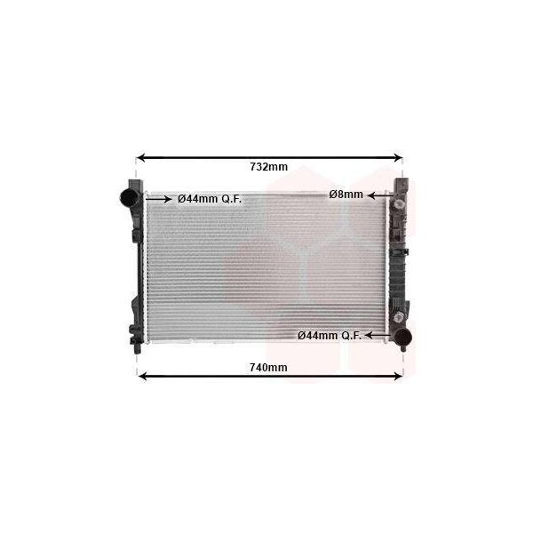 Van Wezel 30002727 - Oe 2035004803 Radiatore, Raffreddamento Motore Per Classe C (W203), Classe C (S203), Classe Clc (CL203), Clk (C209), Clk (A209), Slk (R171)-image