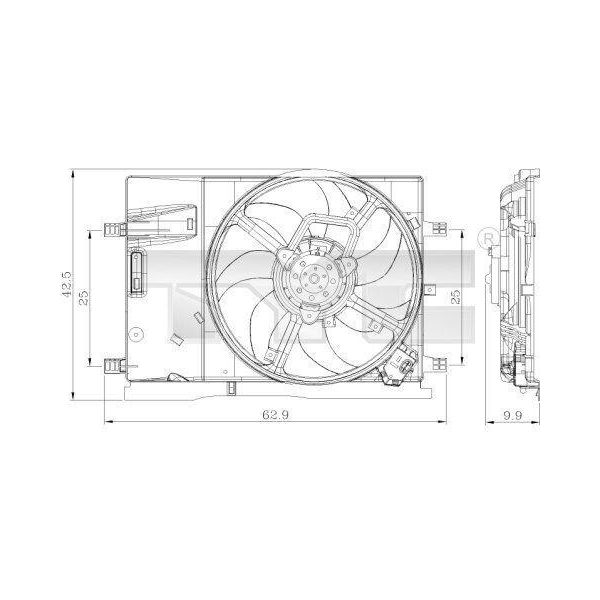 Tyc 809-0018 - KüHlerlüFter Oe 55701410 Per Punto, Adam, Corsa D (S07), Corsa E (X15)-image