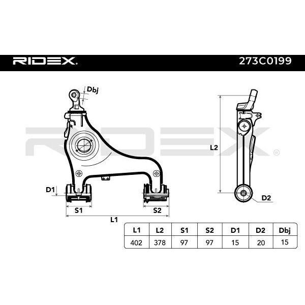 Ridex 273C0199 - Querlenker Oe 210 210 330 90 07 Per La Classe E (W210), Classe E (S210)-image
