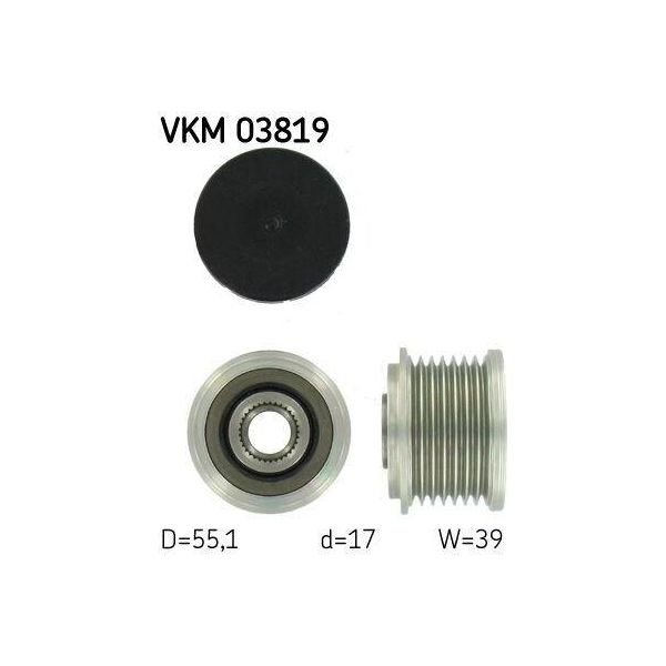 Skf Vkm 03819 Ruota Libera Alternatore Oe 6281500060 Compatibile Con Classe G, Classe Gl, Classe M, Classe R, Classe S, Cls, Classe E-image