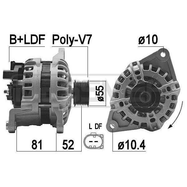 Era 209478A - Alternatore Oe 504385134 Per Ducato-image