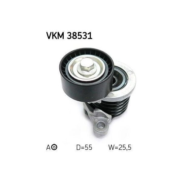Skf Vkm 38531 Rullo Tenditore, Cinghia Trapezoidale Dentata Oe 6512002270 Compatibile Con Classe C, Glc, Classe S, Slc, Slk, Esprinter, Sprinter-image