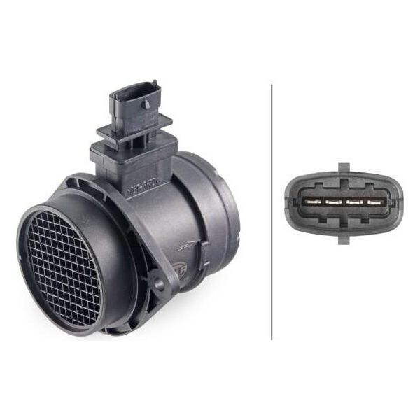 Hella 8ET 358 095-191 - Oe 51792707 Sensore Di Flusso Dell'aria Di Massa Per Fiorino, Qubo-image