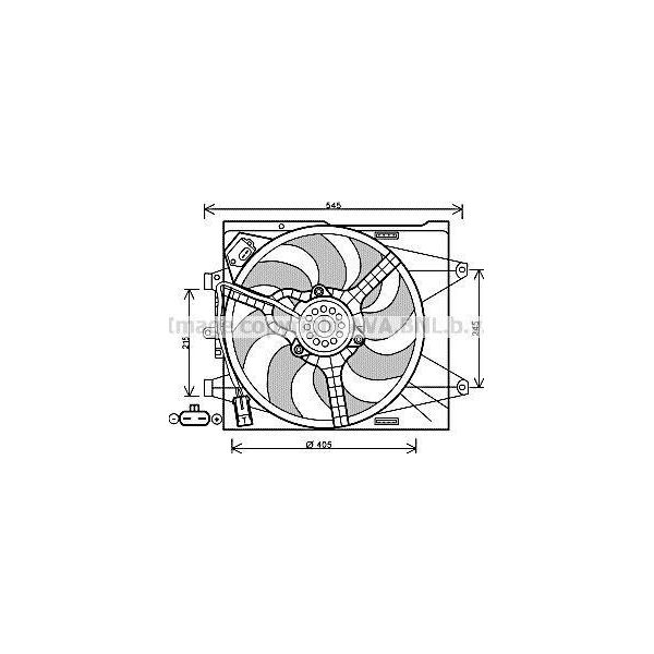 Prasco FT7564 - Ventola Radiatore Oe 52054326 Per 500 (312), Ka (RU8)-image