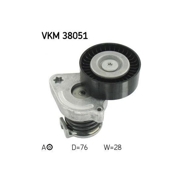 Skf VKM38051 Tendicinghia, Cinghia Trapezoidale Dentata Oe 2712000470 Compatibile Con Clk, Classe E, Classe C, Classe Clc, Slk, Sprinter-image