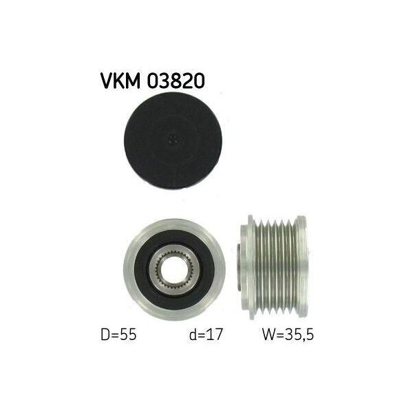 Skf VKM03820 Ruota Libera Alternatore Oe 6461500260 Compatibile Con Classe C, Classe Clc, Clk, Classe E, Classe S-image