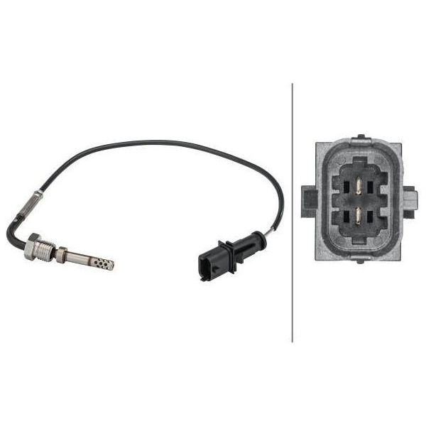 Hella 6PT 358 181-601 - Oe 55200036 Sensore Della Temperatura Dei Gas Di Scarico Per Croma, Punto-image