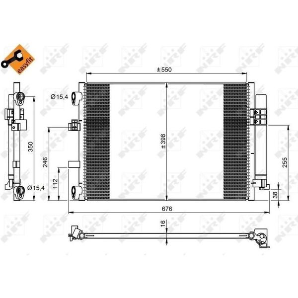 Nrf 350210 - Oe 1703509 Condensatore Aria Condizionata Con Essiccatore Per C-Max, Focus Iii, Grand C-Max-image