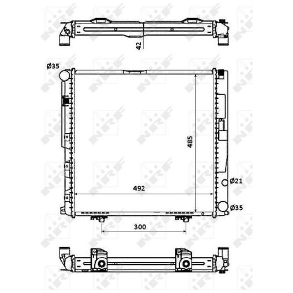 Nrf 53876 - Oe 1245006203 Radiatore, Raffreddamento Motore Per Classe E (W124), Classe E (C124), Classe E (S124)-image