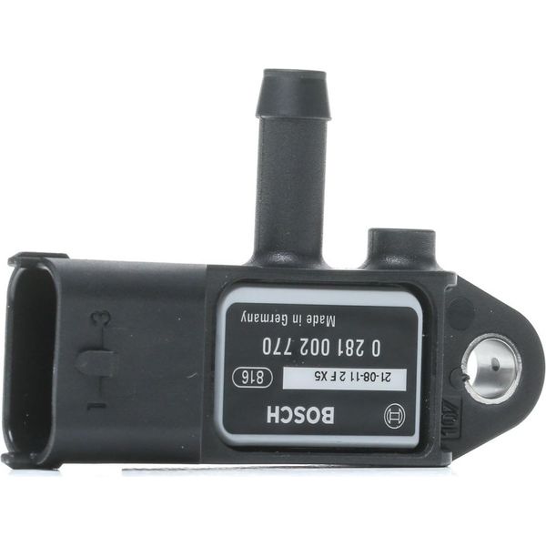 Bosch 0 281 002 770 - Oe 55198717 Differenzdrucksensor FüR Bravo, Punto, Idea, Sedici, Ka (RU8), Agila B, Astra H, Corsa D (S07), Vectra C (Z02), Zafira B-image