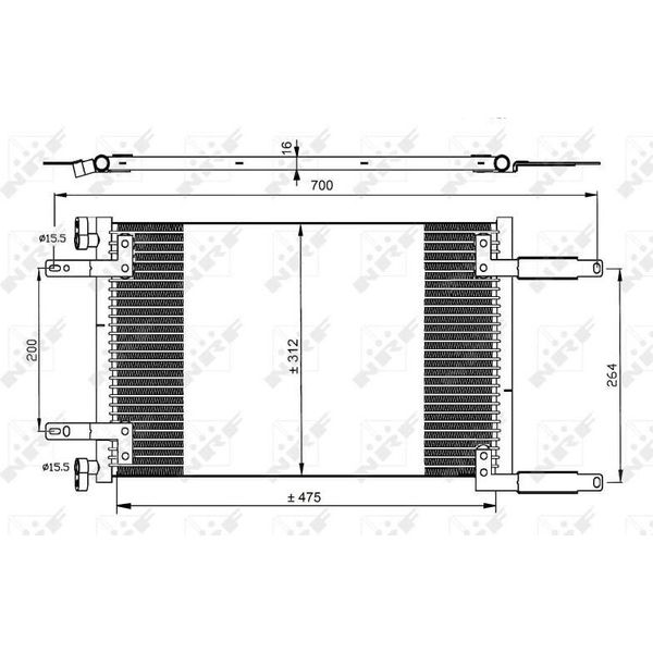 Nrf 35493 - Condensatore Aria Condizionata Oe 46736891 Per Doblo-image