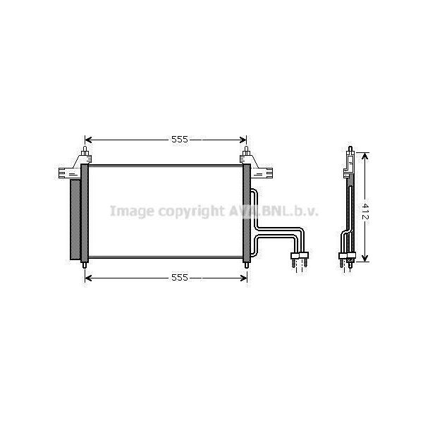 Prasco FT5253D - Oe 46745840 Condensatore Aria Condizionata Con Essiccatore Per Stilo-image