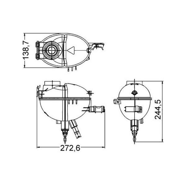 Mahle Crt 209 000S - Oe 204 500 05 49 Vaso Di Espansione Per Classe C (W204), Classe C (C204), Classe C (S204), Cls (C218), Cls (X218), Classe E (W212), Classe E (A207), Classe E (C207), Classe E (S212), Classe Gl (X166), Classe Glk (X204)-image
