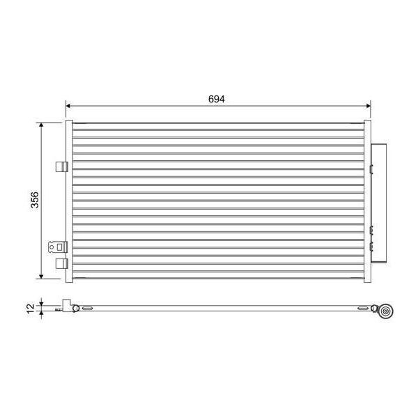 Valeo 822638 - Oe 51966751 Condensatore Aria Condizionata Con Essiccatore Per 500X (334), Renegade-image