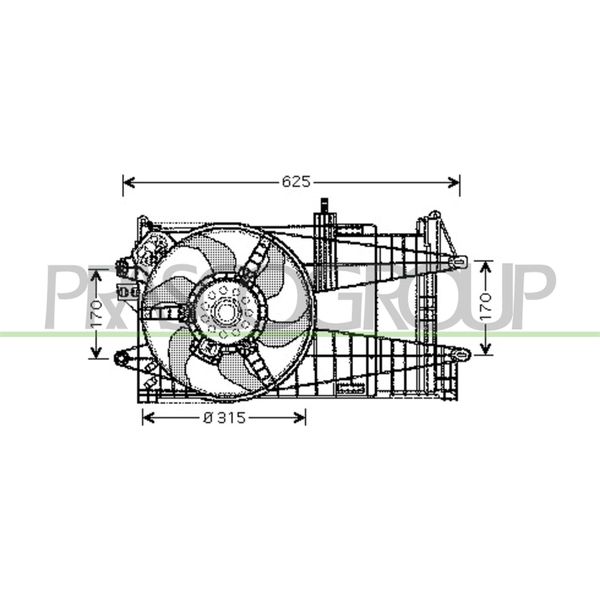 Prasco FT133F004 - Ventola Radiatore Oe 46745051 Per Punto-image