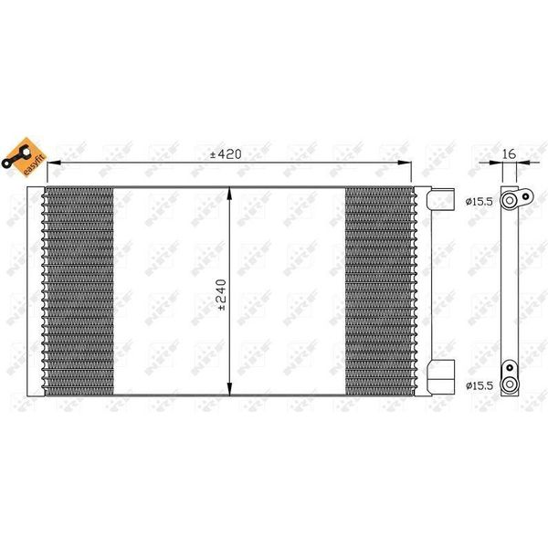 Nrf 35487 - Condensatore Aria Condizionata Oe 46513355 Per Seicento-image