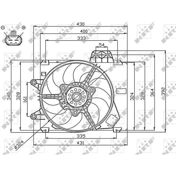 Nrf 47750 - Ventola Radiatore Oe 7740875 Per Punto-image