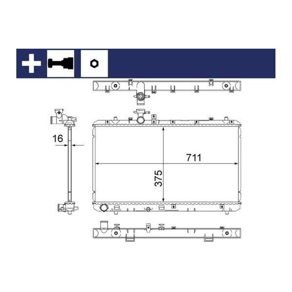 Mahle Cr 1314 000S - Radiatore Oe 71742136, Raffreddamento Motore Per Sedici-image