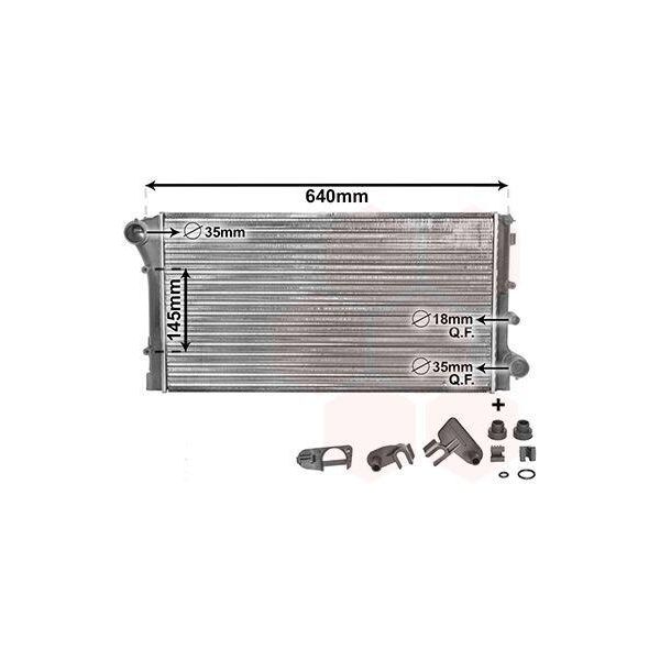 Van Wezel 17002295 - Oe 51759807 Radiatore, Raffreddamento Motore Per Panda-image