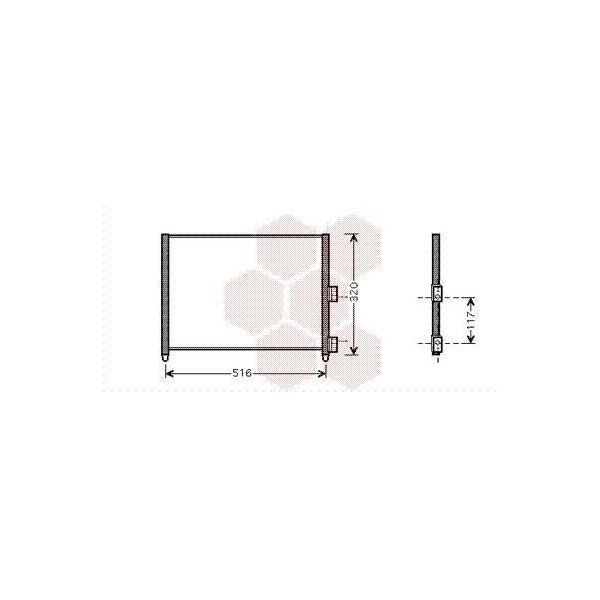 Van Wezel 17005303 - Oe 51708909 Condensatore Dell'aria Condizionata Per Idea, Punto-image