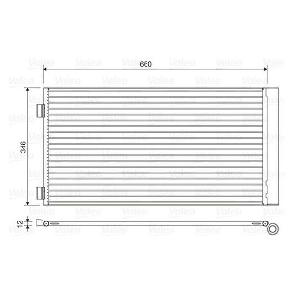 Valeo 814408 - Oe 64 53 9 228 607 Condensatore Aria Condizionata Con Essiccatore Per R56, R57, R55, R60, R58, R61, R59-image