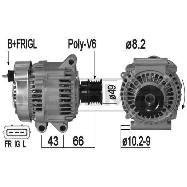Era 209302A - Alternatore Oe 12 31 1 079 452 Per R52, R50, R53-image