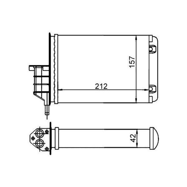 Mahle Ah 18 000S - Oe 46722587 Scambiatore Di Calore, Riscaldatore Per Seicento-image