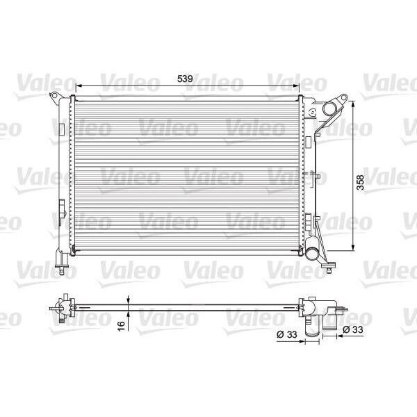 Valeo 701730 - Oe 17 10 1 475 552 Radiatore, Raffreddamento Motore Per R52, R50, R53-image