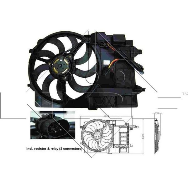 Nrf 47302 - Ventola Radiatore Oe 17101475577 Per R50, R53-image