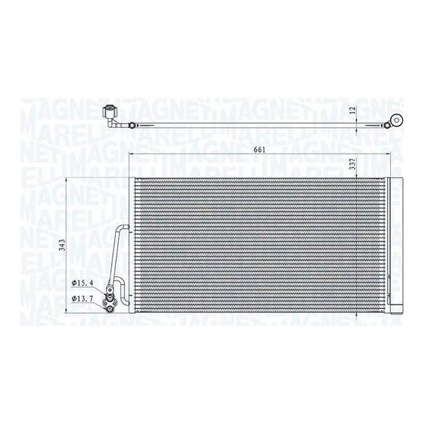 Magneti Marelli 350203861000 - Oe 64536941084 Condensatore Aria Condizionata Con Essiccatore Per R60, R55, R57, R56-image
