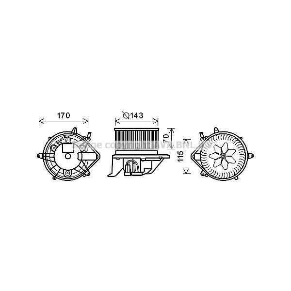Prasco BW8461 - Motore Soffiante Oe 64113422646 Per R56, R60, R57, R55, R61, R59, R58-image