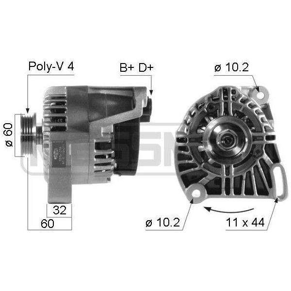 Era 210237A - Alternatore Oe 46000353 Per Doblo, Palio, Panda, Punto, Seicento, Siena, Strada-image
