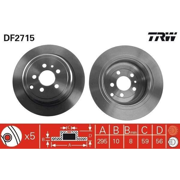Trw DF2715 - Disco Freno Oe 4246 J6 Per Ulysse, 806 (221), 806 Van (Af)-image