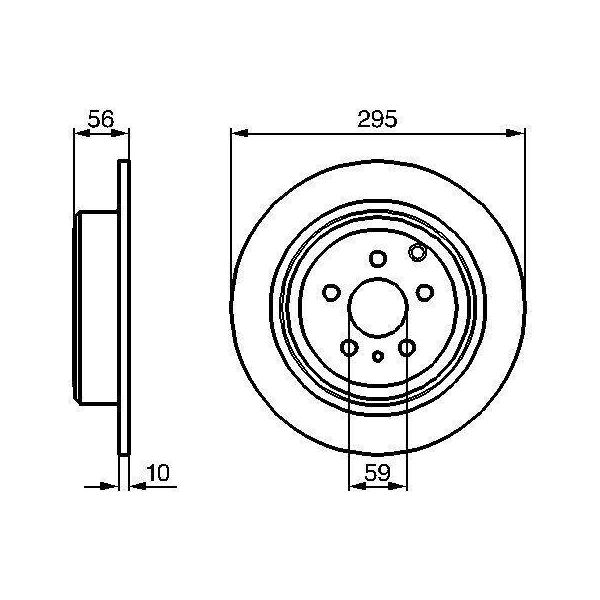 Bosch 0 986 478 435 - Oe 4246 J5 Disco Freno Per Ulysse, 806 (221), 806 Van (Af)-image