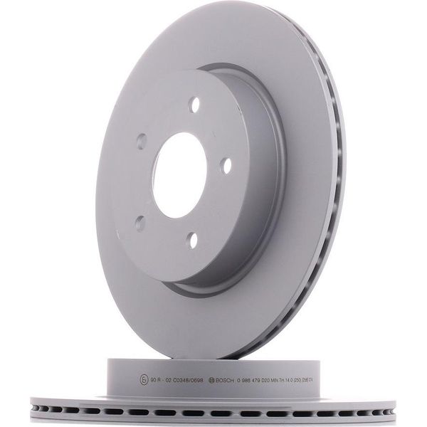 Bosch 0 986 479 D20 - Oe D3206 4CE0A Disco Freno Per Leaf (ZE1), X-Trail (T32), Koleos Ii (Hc)-image