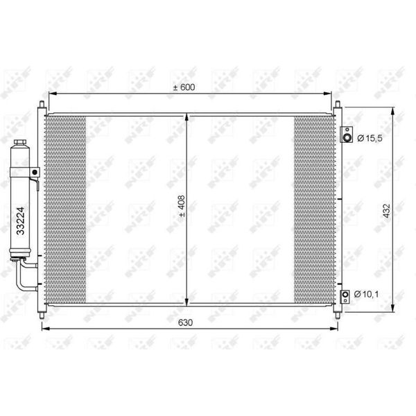 Nrf 35873 - Condensatore Aria Condizionata Oe 92100JG000 Con Essiccatore Per X-Trail (T31)-image