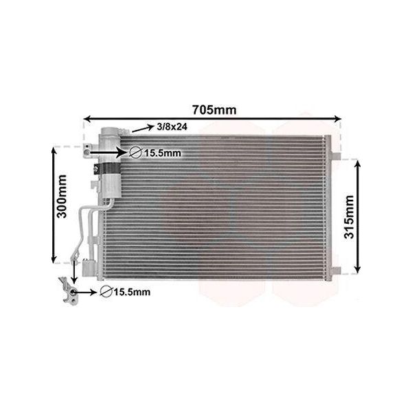 Van Wezel 13005283 - Oe 92100 JD500 Condensatore Aria Condizionata Con Essiccatore Per Qashqai +2 I (J10)-image