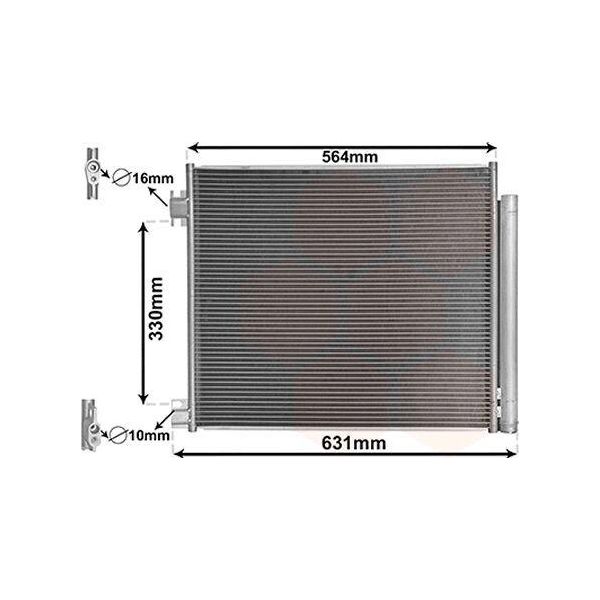 Van Wezel 33005422 - Condensatore Aria Condizionata Oe 921004BE0A Con Essiccatore Per Qashqai Ii (J11), X-Trail (T32), Espace V (Jr), Kadjar (Ha, Hl), Koleos Ii (Hc)-image