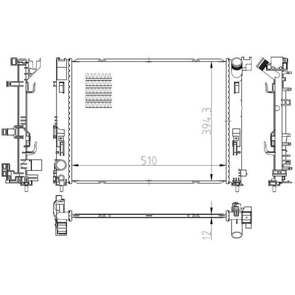 Nrf 550038 - Oe 214105FA0A Radiatore, Raffreddamento Motore Per Micra V (K14)-image